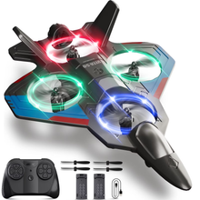 将图片加载到图库查看器,Eoyeskido Foam Drone RC Airplane for Kids and Beginners, Remote Control Plane Fighter Jet with Light, Auto Hovering, 360° Flip and 2 Batteries (15 Mins)