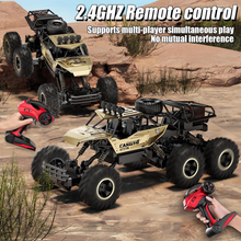 将图片加载到图库查看器,1:10 Remote Control Truck, RC Cars Rock Crawler RC Truck with 2 Rechargeable Batteries, Metal Exterior & LED Lights, Large Boy Toys for Ages 4-7, 8-12 & Adults Great Gift