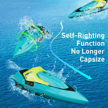 将图片加载到图库查看器,4DRC RC Boat, 2.4G High Speed Remote Control Boat Waterproof Racing Boats with USB Charging & Low Battery Alarm for Kids and Adults Christmas Gifts
