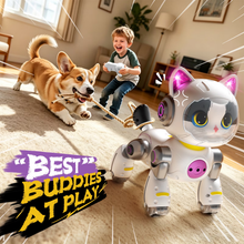 将图片加载到图库查看器,Robot Cat Interactive Toys for Girls, Toys for 3 4 5 6 7 8 Year Old Girls Kids Boys, Touch Programmable Mechanical Cat Toddlers Girl Toy for 5-7 6-8, Ideas Birthday Gifts for Girl 3 4 5 6 Year Old