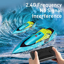 将图片加载到图库查看器,4DRC RC Boat, 2.4G High Speed Remote Control Boat Waterproof Racing Boats with USB Charging & Low Battery Alarm for Kids and Adults Christmas Gifts