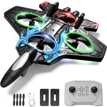 将图片加载到图库查看器,BKAXH Drone for Kids Adults 8-16, Easy for Beginners, 3 Adjustable Speed, 360°Flip, Headless Mode, High Speed Rotation, 2 Batteries, Foam RC Planes Airplane Toy Gifts for Kids Boys