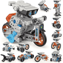 将图片加载到图库查看器,12-in-1 STEM Robot Kit Toys for Kids 8-12, DIY Building Educational STEM Science Kits for Boy Birthday Gifts