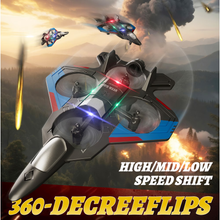 将图片加载到图库查看器,Eoyeskido Foam Drone RC Airplane for Kids and Beginners, Remote Control Plane Fighter Jet with Light, Auto Hovering, 360° Flip and 2 Batteries (15 Mins)