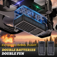将图片加载到图库查看器,Eoyeskido Foam Drone RC Airplane for Kids and Beginners, Remote Control Plane Fighter Jet with Light, Auto Hovering, 360° Flip and 2 Batteries (15 Mins)
