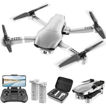 将图片加载到图库查看器,4DRC F3 GPS Drone with 4K Camera for Adults ,Foldable Medium Drone with 5GHz FPV Live Video, 2 Batteries ,White