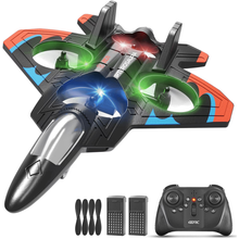 将图片加载到图库查看器，Foam Remote Control Airplanes RC Planes for Kids Adults, RC Airplane Fighter Jet with Light, 360° Flip Fighter Jet Toys, Stunt Roll, Airplane Toy Gifts for Kids Boys Brand: Tubokoro
