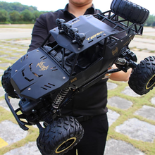 将图片加载到图库查看器，1:12 Rc Car,off Road Truck Remote Control Car Metal Shell 2.4G 4WD Dual Motors, with 2 Batteries Black
