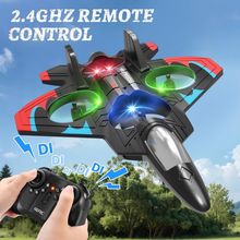将图片加载到图库查看器，Foam Remote Control Airplanes RC Planes for Kids Adults, RC Airplane Fighter Jet with Light, 360° Flip Fighter Jet Toys, Stunt Roll, Airplane Toy Gifts for Kids Boys Brand: Tubokoro
