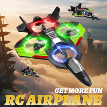 将图片加载到图库查看器，RC Planes Remote Control Airplanes for Kids, Foam Remote Control Planes for Kids Adults Beginners, Remote Control Helicopter Fighter Jet Drones for Kids Adults, 360° Flip Easy to Fly
