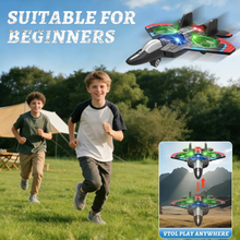 将图片加载到图库查看器，Foam Remote Control Airplanes RC Planes for Kids Adults, RC Airplane Fighter Jet with Light, 360° Flip Fighter Jet Toys, Stunt Roll, Airplane Toy Gifts for Kids Boys Brand: Tubokoro
