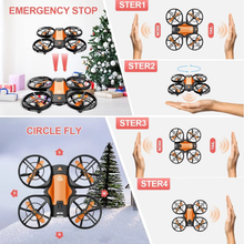将图片加载到图库查看器，V8c Drone with 720P HD Camera for Adults and Children FPV Real-Time Video, 2 Modular Batteries and Storage Bag, Orange
