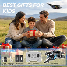 将图片加载到图库查看器，BKAXH Drone for Kids Adults 8-16, Easy for Beginners, 3 Adjustable Speed, 360°Flip, Headless Mode, High Speed Rotation, 2 Batteries, Foam RC Planes Airplane Toy Gifts for Kids Boys
