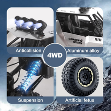 将图片加载到图库查看器，1:12 Rc Car,off Road Truck Remote Control Car Metal Shell 2.4G 4WD,with 2 Batteries ,Cars for Boys&amp; Gift for Kids,Silver
