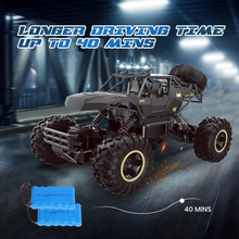 将图片加载到图库查看器，1:12 Rc Car,off Road Truck Remote Control Car Metal Shell 2.4G 4WD Dual Motors, with 2 Batteries Black

