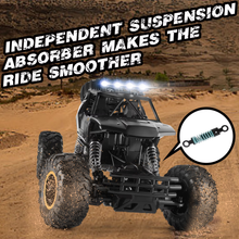 将图片加载到图库查看器，1:12 Rc Car,off Road Truck Remote Control Car Metal Shell 2.4G 4WD Dual Motors, with 2 Batteries Black
