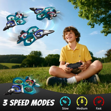 将图片加载到图库查看器，Foam Drone RC Airplane for Kids and Beginners, Remote Control Plane Fighter Jet with Light, Auto Hovering, 360° Flip and Drone for Kids Adults 8-16
