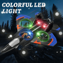 将图片加载到图库查看器，Foam Remote Control Airplanes with 3 Batteries, RC Planes for Kids Adults 8-16, RC Airplane Fighter Jet with Light, 360° Flip Fighter Jet Toys, Stunt Roll, Airplane Toy Gifts for Kids Boys
