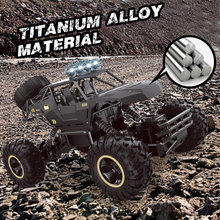 将图片加载到图库查看器，1:12 Rc Car,off Road Truck Remote Control Car Metal Shell 2.4G 4WD Dual Motors, with 2 Batteries Black

