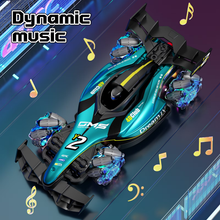 将图片加载到图库查看器，RC Racing Car, 1:12 4WD Toy Cars Buggy 2.4Ghz High Speed Remote Control Car Drift Car, Sideways Driving, with Watch Control.for Boys &amp;  Gift for Kids Blue
