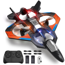 将图片加载到图库查看器，RC Planes Remote Control Airplanes for Kids, Foam Remote Control Planes for Kids Adults Beginners, Remote Control Helicopter Fighter Jet Drones for Kids Adults, 360° Flip Easy to Fly

