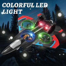 将图片加载到图库查看器，Foam Remote Control Airplanes RC Planes for Kids Adults, RC Airplane Fighter Jet with Light, 360° Flip Fighter Jet Toys, Stunt Roll, Airplane Toy Gifts for Kids Boys Brand: Tubokoro
