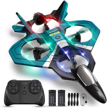 将图片加载到图库查看器，Foam Drone RC Airplane for Kids and Beginners, Remote Control Plane Fighter Jet with Light, Auto Hovering, 360° Flip and Drone for Kids Adults 8-16
