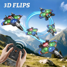 将图片加载到图库查看器，Foam Remote Control Airplanes with 3 Batteries, RC Planes for Kids Adults 8-16, RC Airplane Fighter Jet with Light, 360° Flip Fighter Jet Toys, Stunt Roll, Airplane Toy Gifts for Kids Boys
