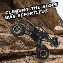 将图片加载到图库查看器，1:12 Rc Car,off Road Truck Remote Control Car Metal Shell 2.4G 4WD Dual Motors, with 2 Batteries Black
