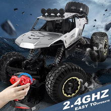 将图片加载到图库查看器，1:12 Rc Car,off Road Truck Remote Control Car Metal Shell 2.4G 4WD,with 2 Batteries ,Cars for Boys&amp; Gift for Kids,Silver
