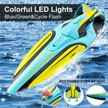 将图片加载到图库查看器，4DRC S1 RC Boat - Remote Control Boat for Pools and Lakes, 4 Channel 2.4GHZ Remote Control, and Rechargeable Boat Battery，Yellow
