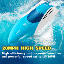 将图片加载到图库查看器，4DRC S4 RC Boat - Remote Control Boat for Pools and Lakes, 4 Channel 2.4GHZ Remote Control, and Rechargeable Boat Battery，Blue
