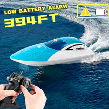 将图片加载到图库查看器，4DRC S4 RC Boat - Remote Control Boat for Pools and Lakes, 4 Channel 2.4GHZ Remote Control, and Rechargeable Boat Battery，Blue
