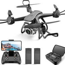 将图片加载到图库查看器，4DRC V14 RC Drone with 1080P HD Camera Live Video 120°Wide-Angle WiFi Altitude Hold, Headless Mode, 3D Flip 2 Batteries Black
