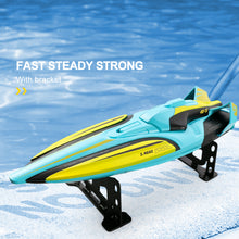 将图片加载到图库查看器，4DRC S1 RC Boat - Remote Control Boat for Pools and Lakes, 4 Channel 2.4GHZ Remote Control, and Rechargeable Boat Battery，Yellow
