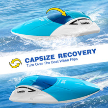 将图片加载到图库查看器，4DRC S4 RC Boat - Remote Control Boat for Pools and Lakes, 4 Channel 2.4GHZ Remote Control, and Rechargeable Boat Battery，Blue
