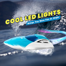 将图片加载到图库查看器，4DRC S4 RC Boat - Remote Control Boat for Pools and Lakes, 4 Channel 2.4GHZ Remote Control, and Rechargeable Boat Battery，Blue
