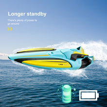 将图片加载到图库查看器，4DRC S1 RC Boat - Remote Control Boat for Pools and Lakes, 4 Channel 2.4GHZ Remote Control, and Rechargeable Boat Battery，Yellow
