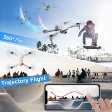 将图片加载到图库查看器，F10-1080P Wifi FPV Drone with 1080P HD Camera, Headless Mode/3D Flips, RC Quadcopter for Beginners Silver white
