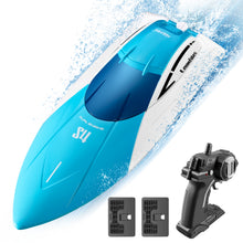 将图片加载到图库查看器，4DRC S4 RC Boat - Remote Control Boat for Pools and Lakes, 4 Channel 2.4GHZ Remote Control, and Rechargeable Boat Battery，Blue
